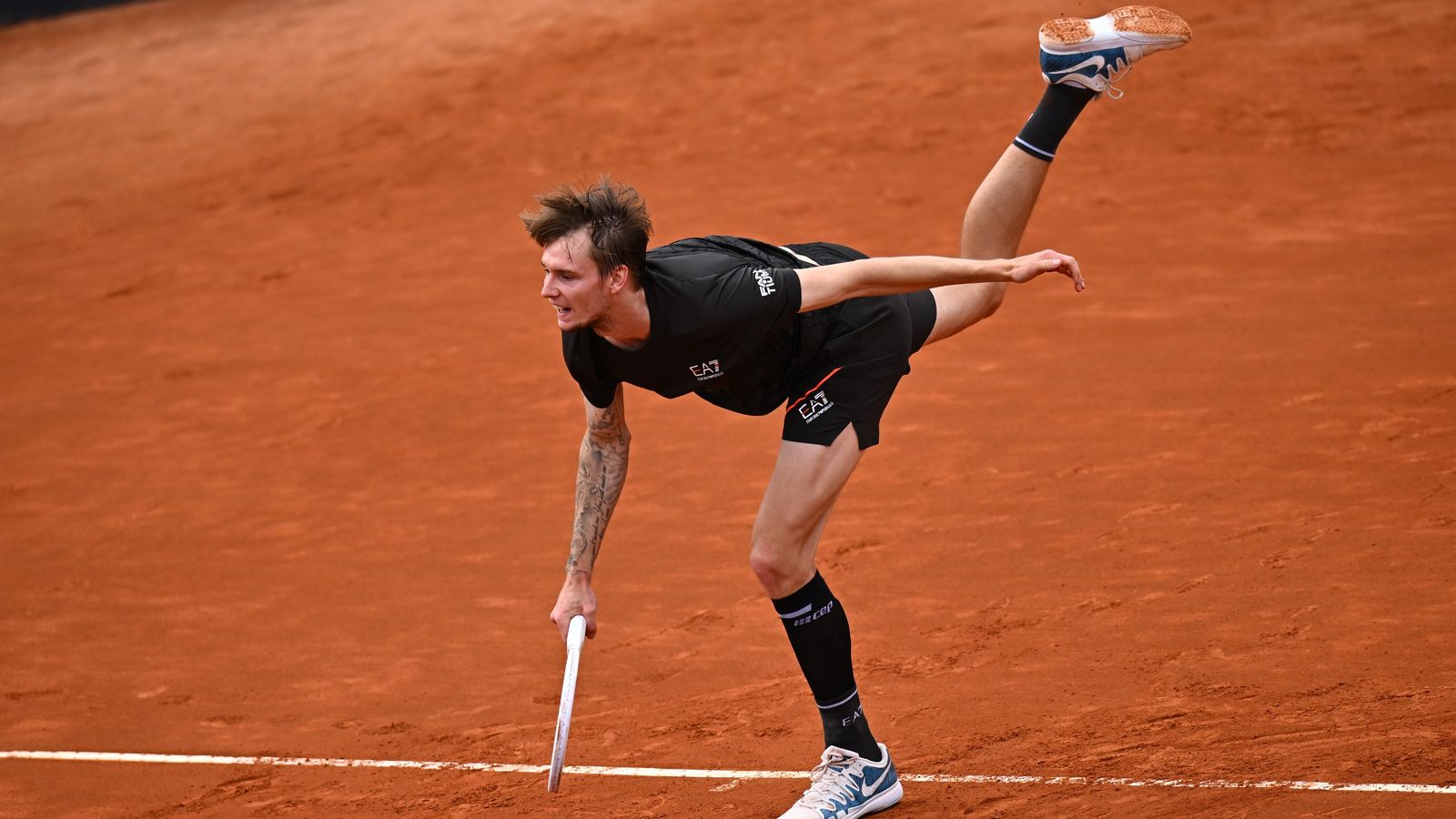 Alexander Bublik, durant el partit contra Pedro Martínez Portero