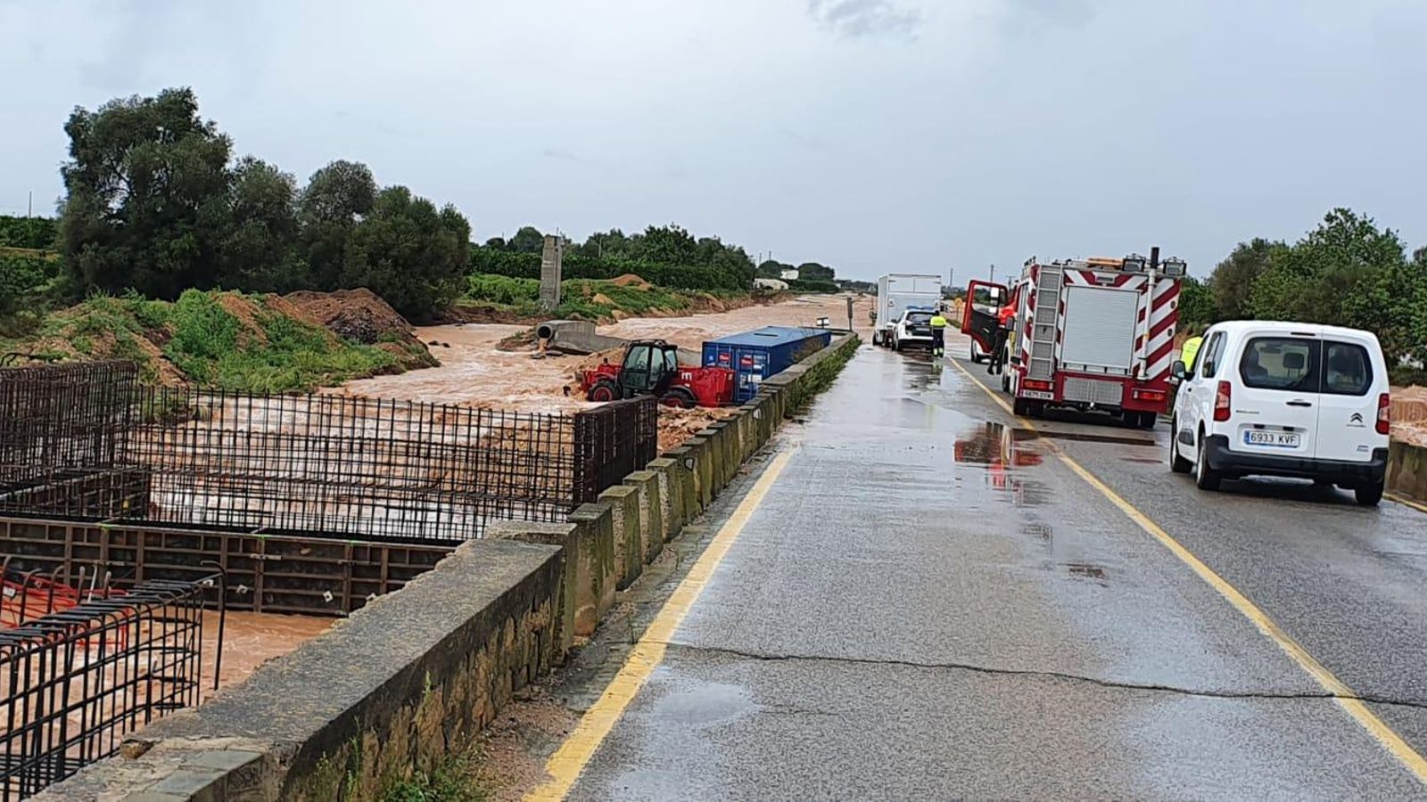 Imatge de com ha quedat la carretera N-238