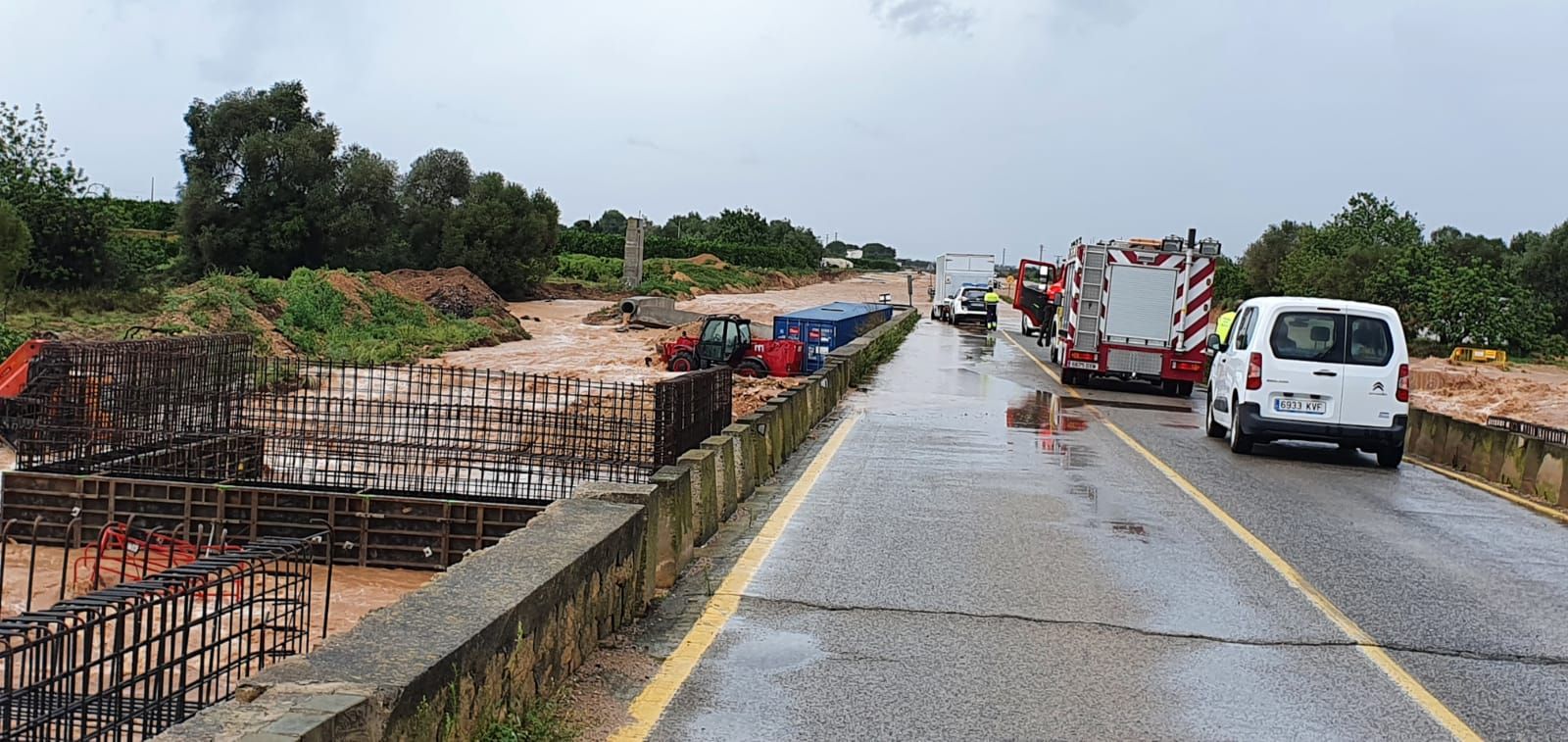 Imatge de com ha quedat la carretera N-238