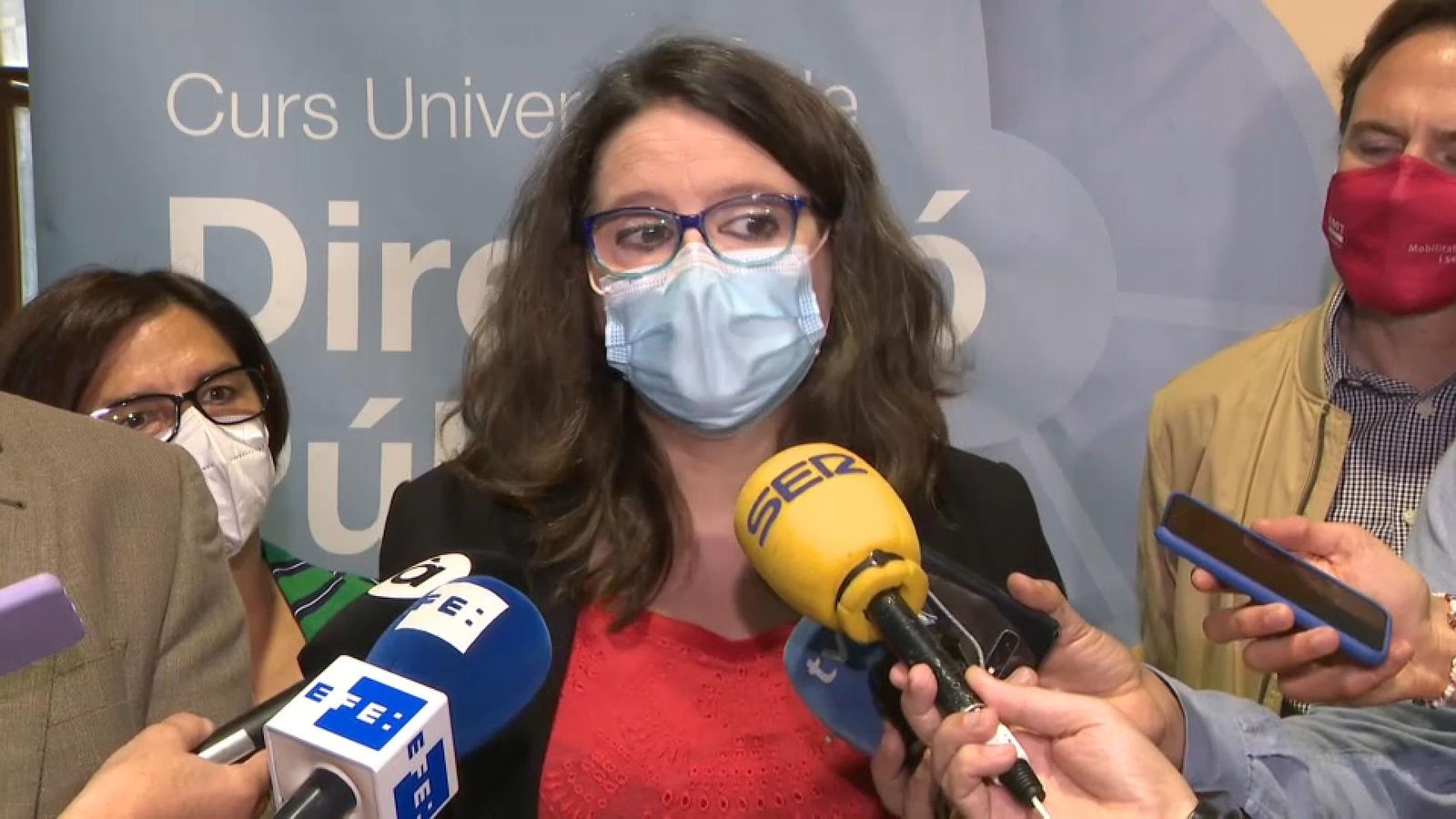 Oltra, aquest dimecres, durant un acte a València