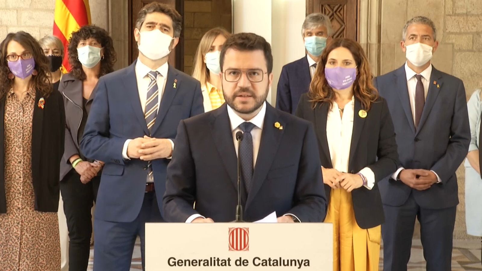 El president de la Generalitat de Catalunya, Pere Aragonés