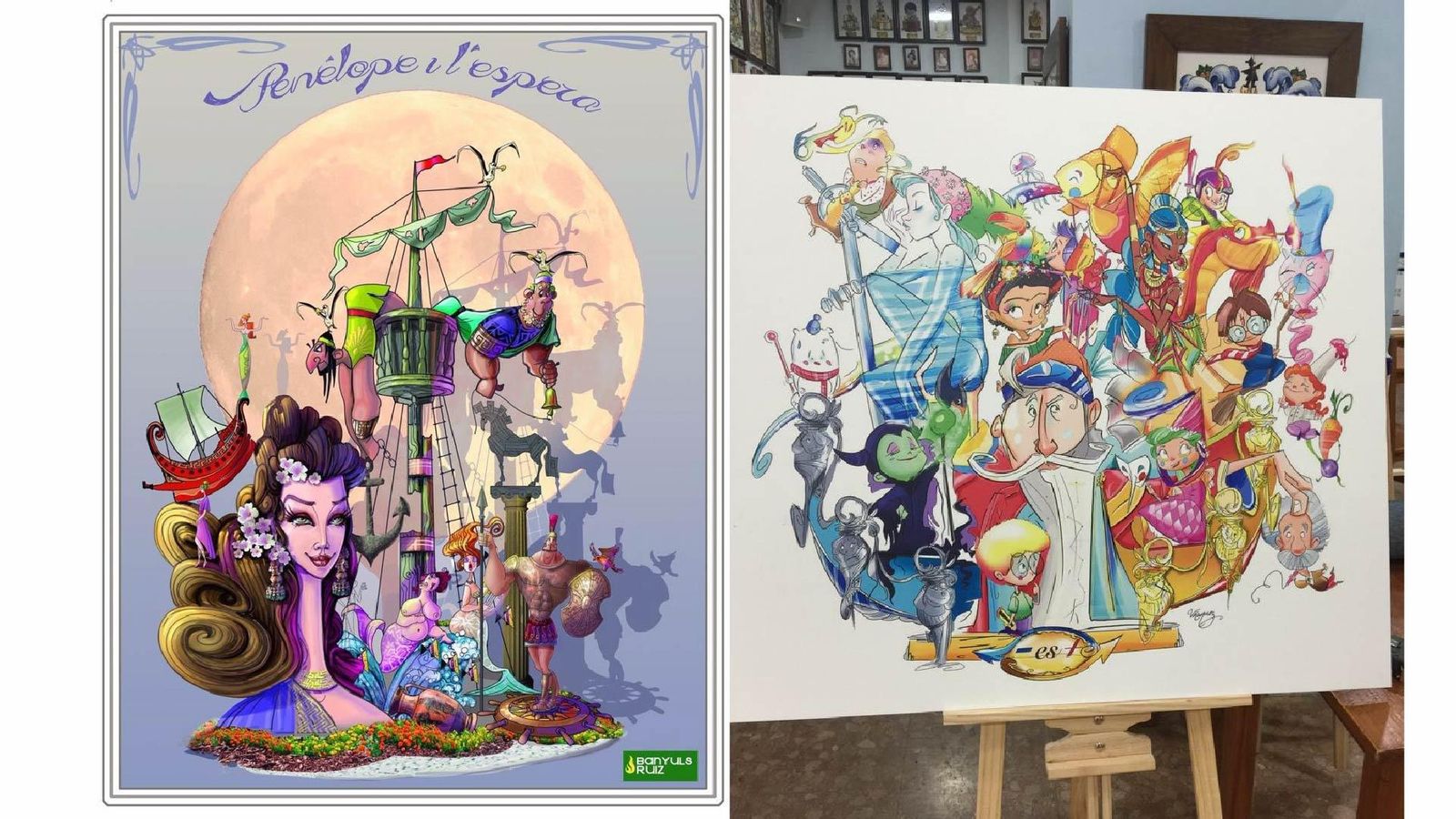 Cartells de la falla major i infantil de l'any 2020