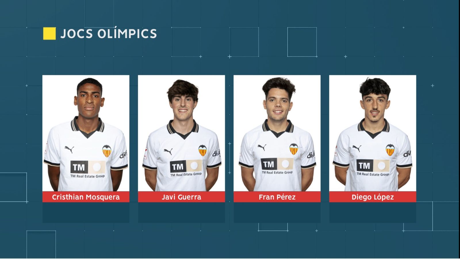 JUGADORS DEL VALÈNCIA CF SELECCIONABLES PER ALS JOCS OLÍMPICS