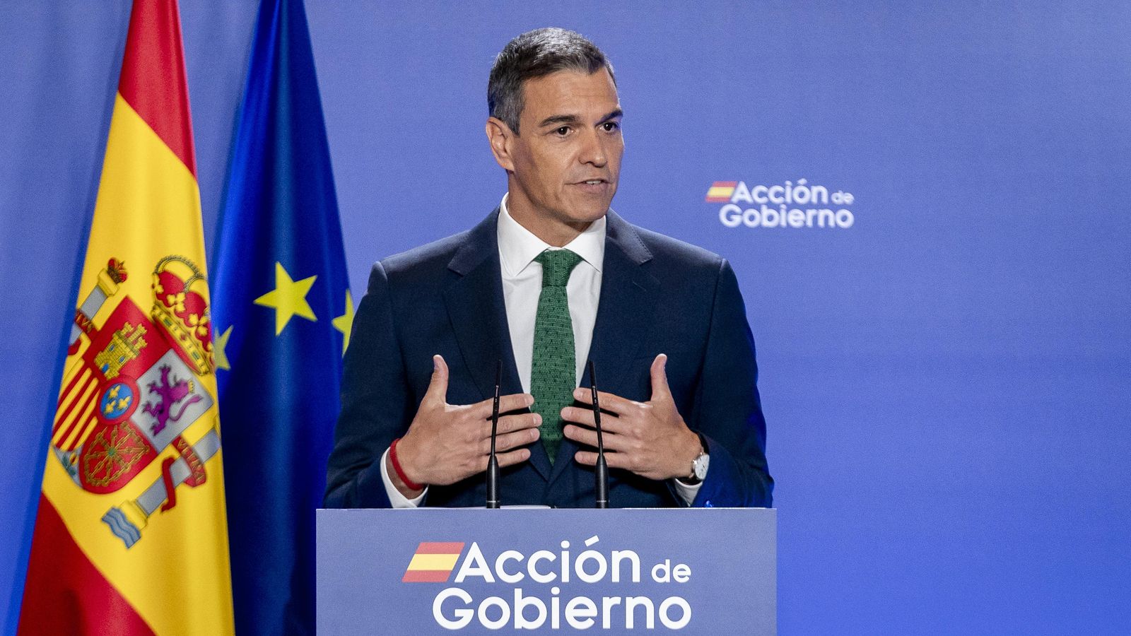 El president del govern, Pedro Sánchez, este matí