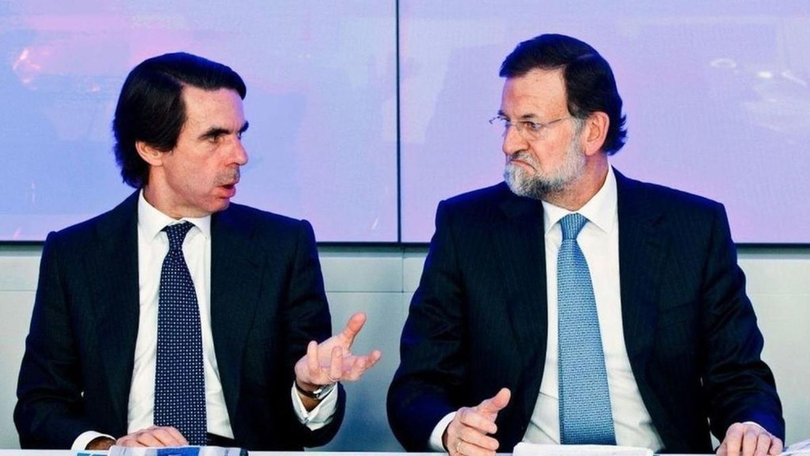 Jose María Aznar i Mariano Rajoy, en una imatge d'arxiu