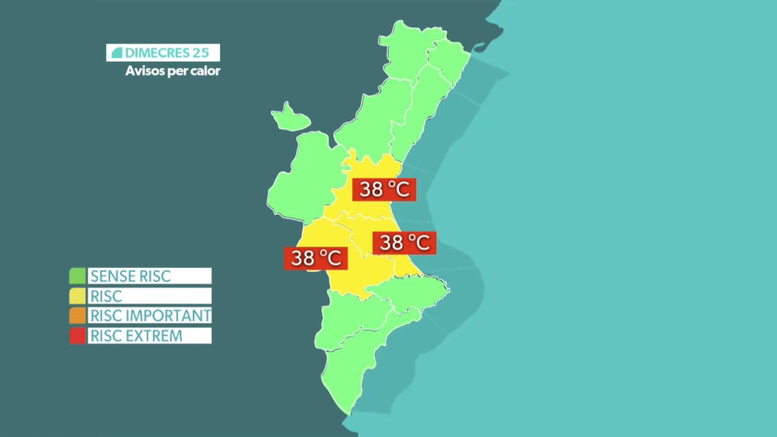 La previsió de dimecres La previsió de dimecres