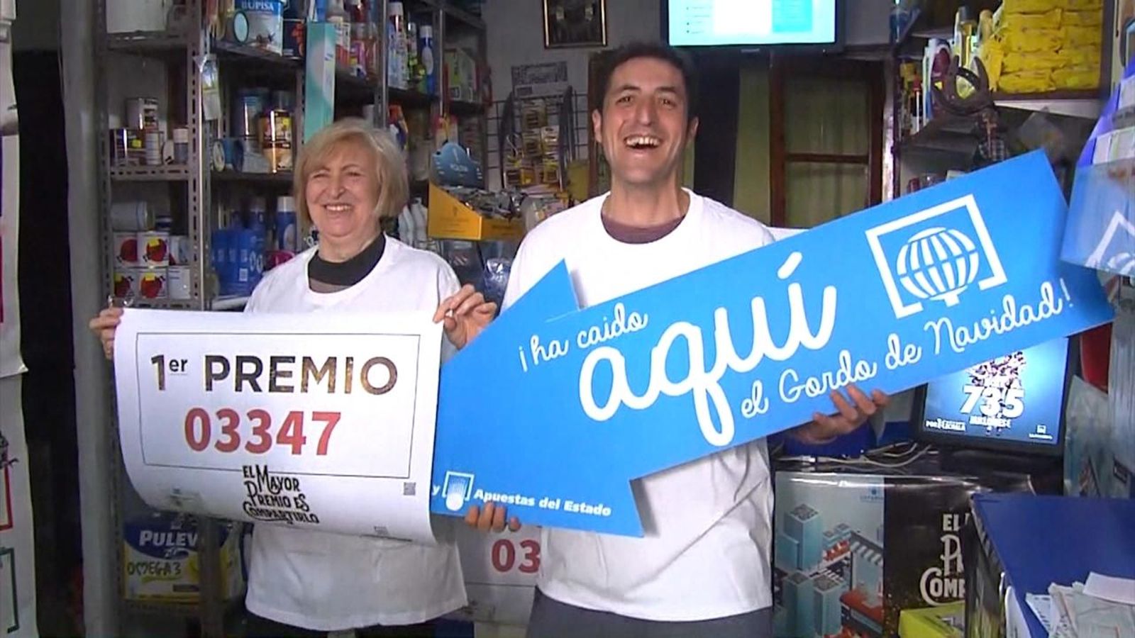 Una administració de loteria celebra que ha venut la grossa