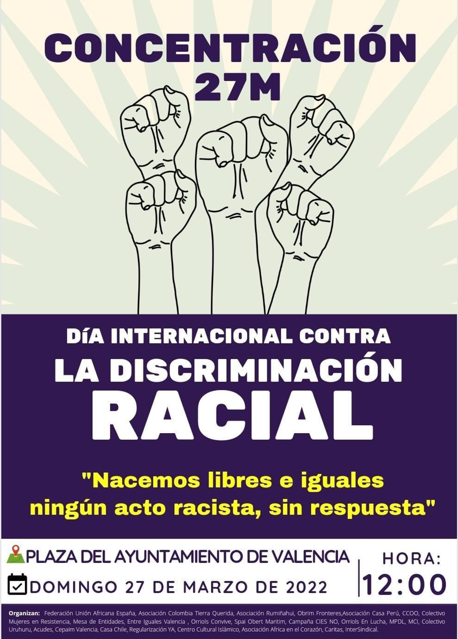 Cartell de la concentració a València
