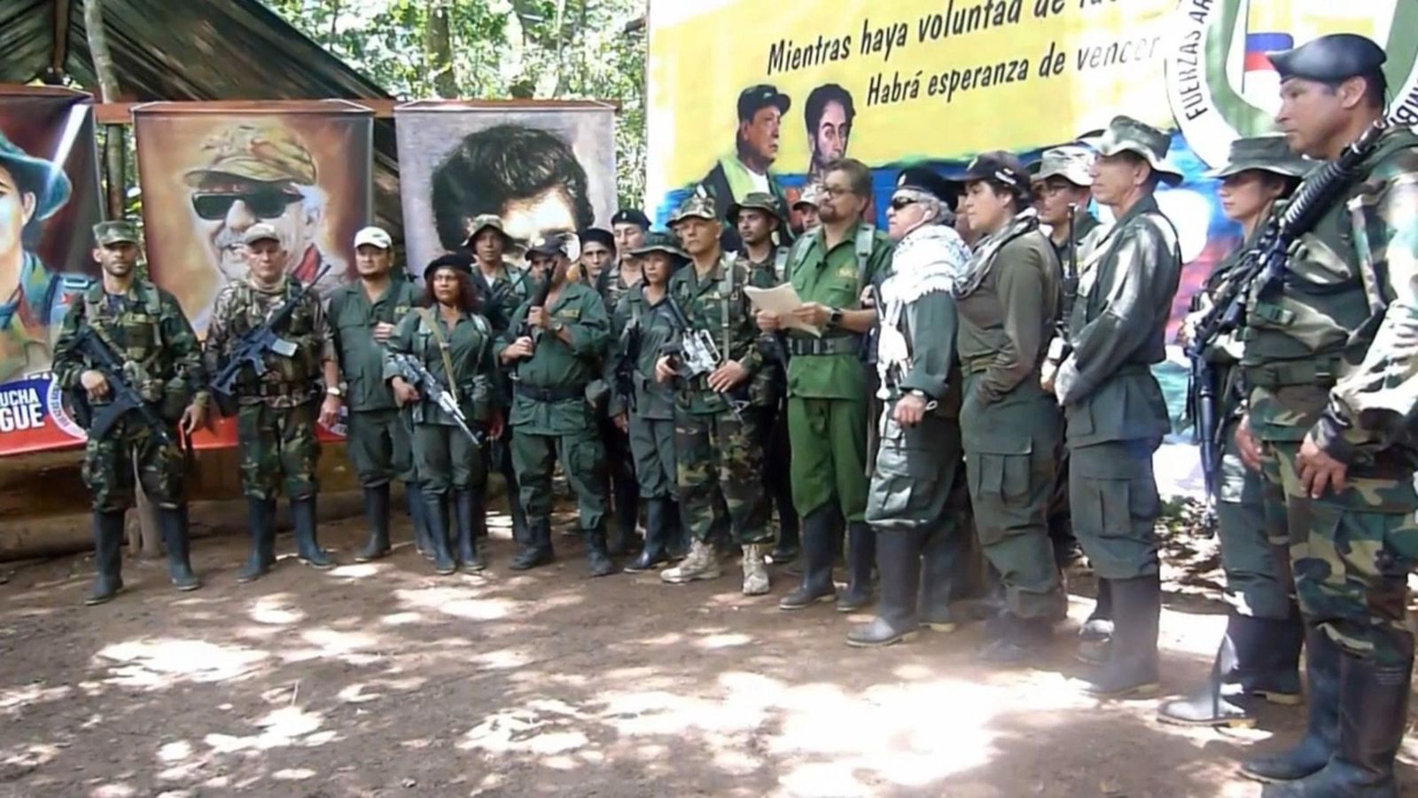 Imatge del vídeo divulgat en internet per les FARC