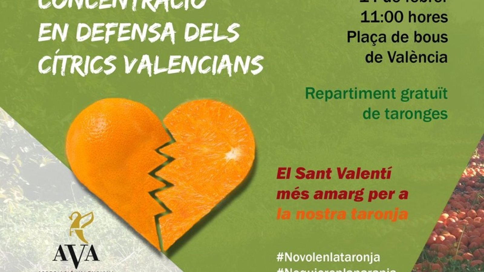 14.02.2019 | NM Parlem amb Cristóbal Aguado, sobre el repartiment de 4.000 quilos de taronges com a protesta