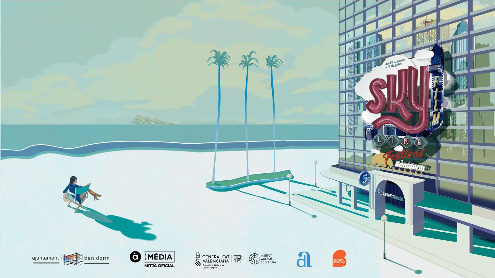 Cartell de la cinquena edició de l’Skyline Film Festival de Benidorm
