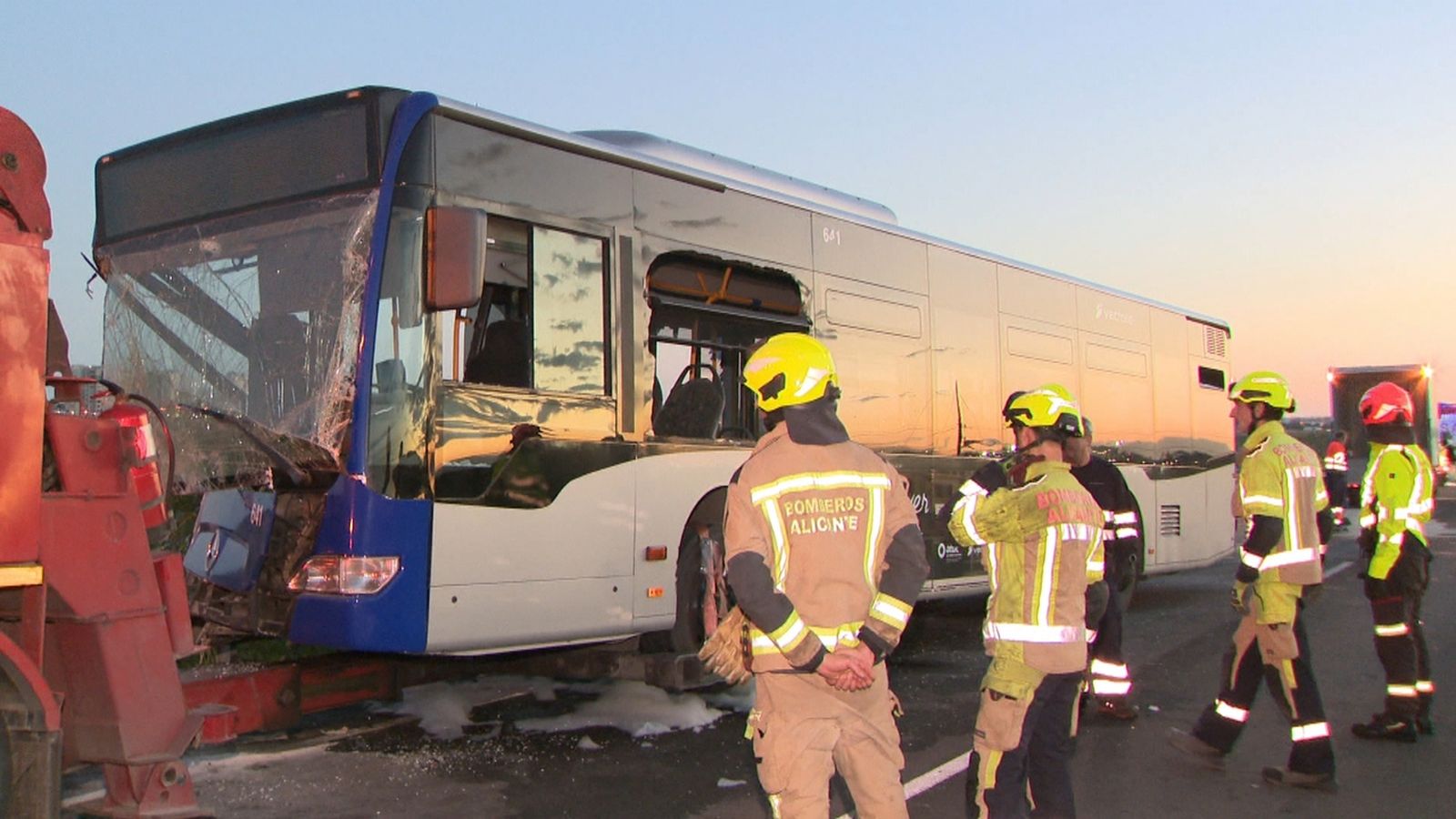 Accident d'autobus a Santa Pola