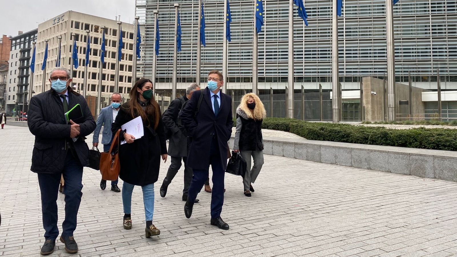 El president de la Generalitat, Ximo Puig, i la consellera d'Agricultura, Mireia Mollà, aquest dimecres a Brussel·les