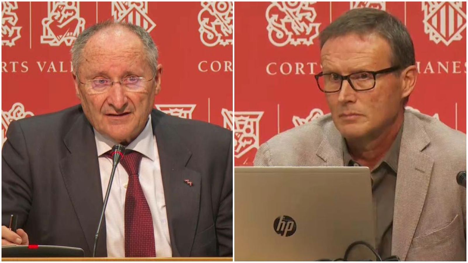 D'esquerra a dreta, el director de l'Agència Antifrau, Joan Llinares, i un dels autors de l'estudi, FernandoJiménez