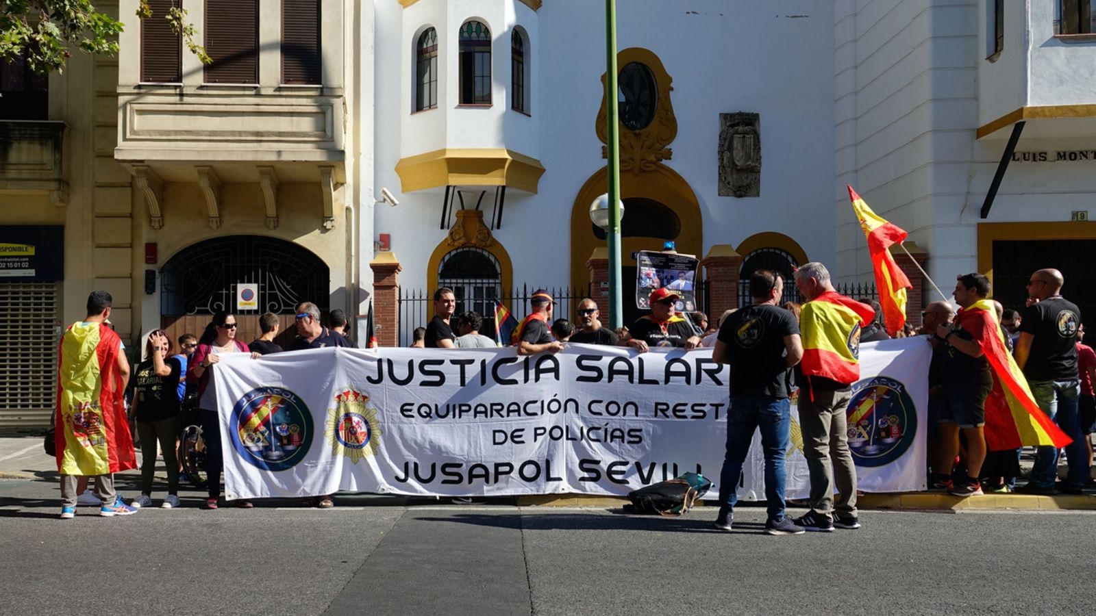 Manifestació de Jusapol a Sevilla. Europa Press