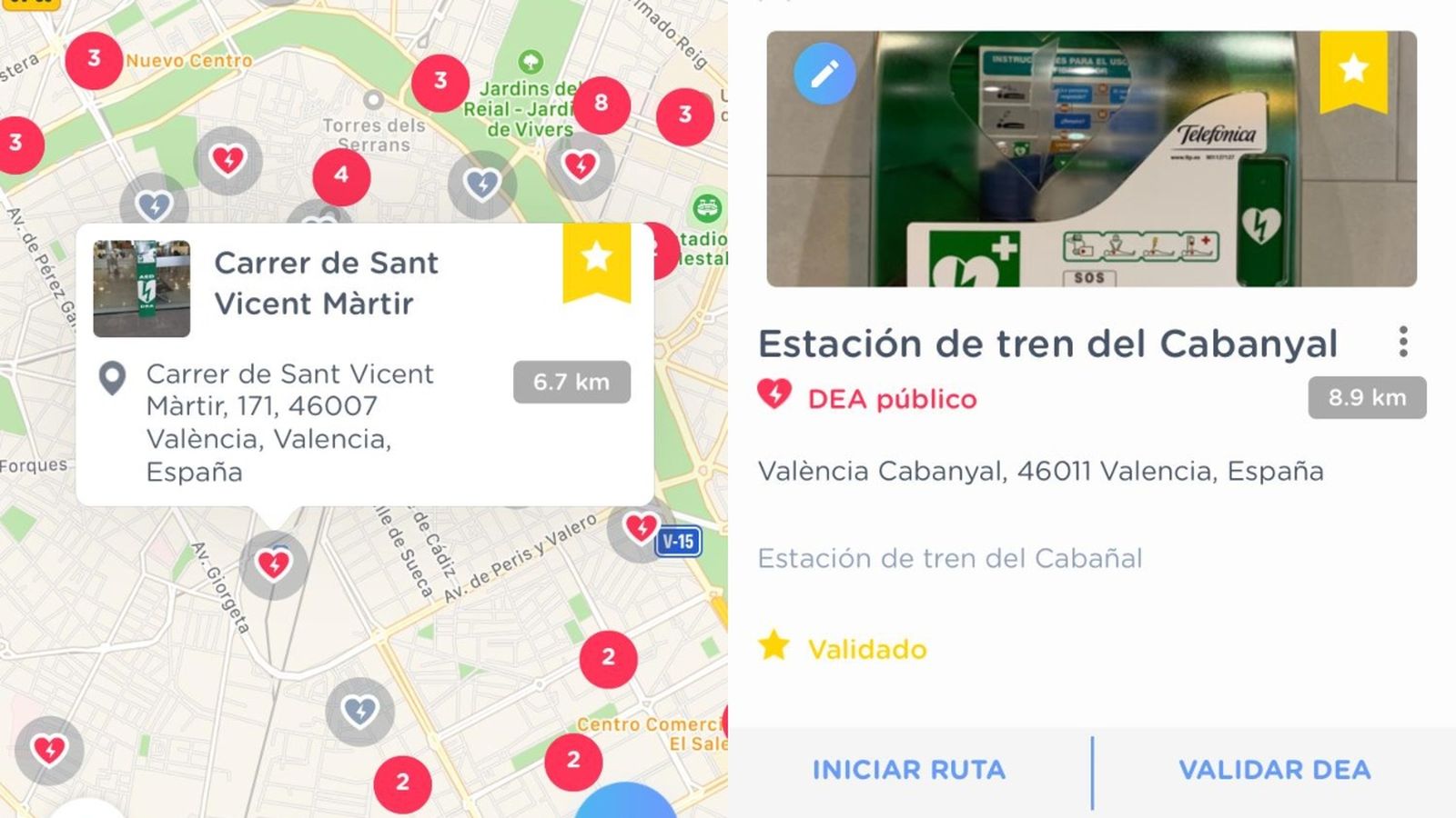 Captures de pantalla de l'aplicació mòbil Ariadna, de la Societat Espanyola de Cardiologia