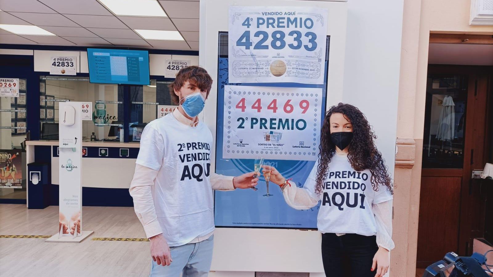 Celebració del segon premi de la loteria de Reis a Mislata