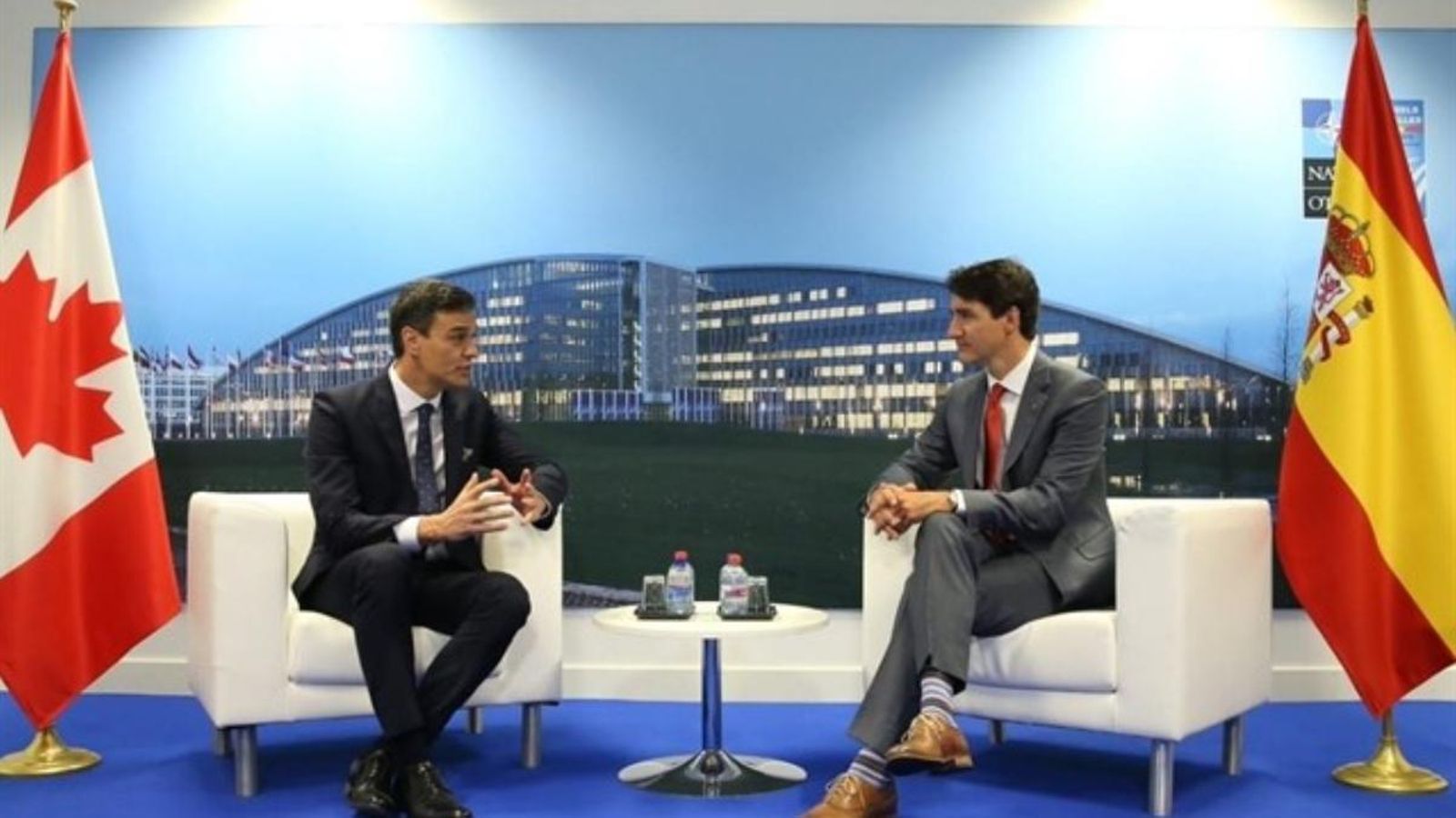 Pedro Sánchez i Justin Trudeau en una foto d'arxiu Pedro Sánchez i Justin Trudeau en una foto d'arxiu
