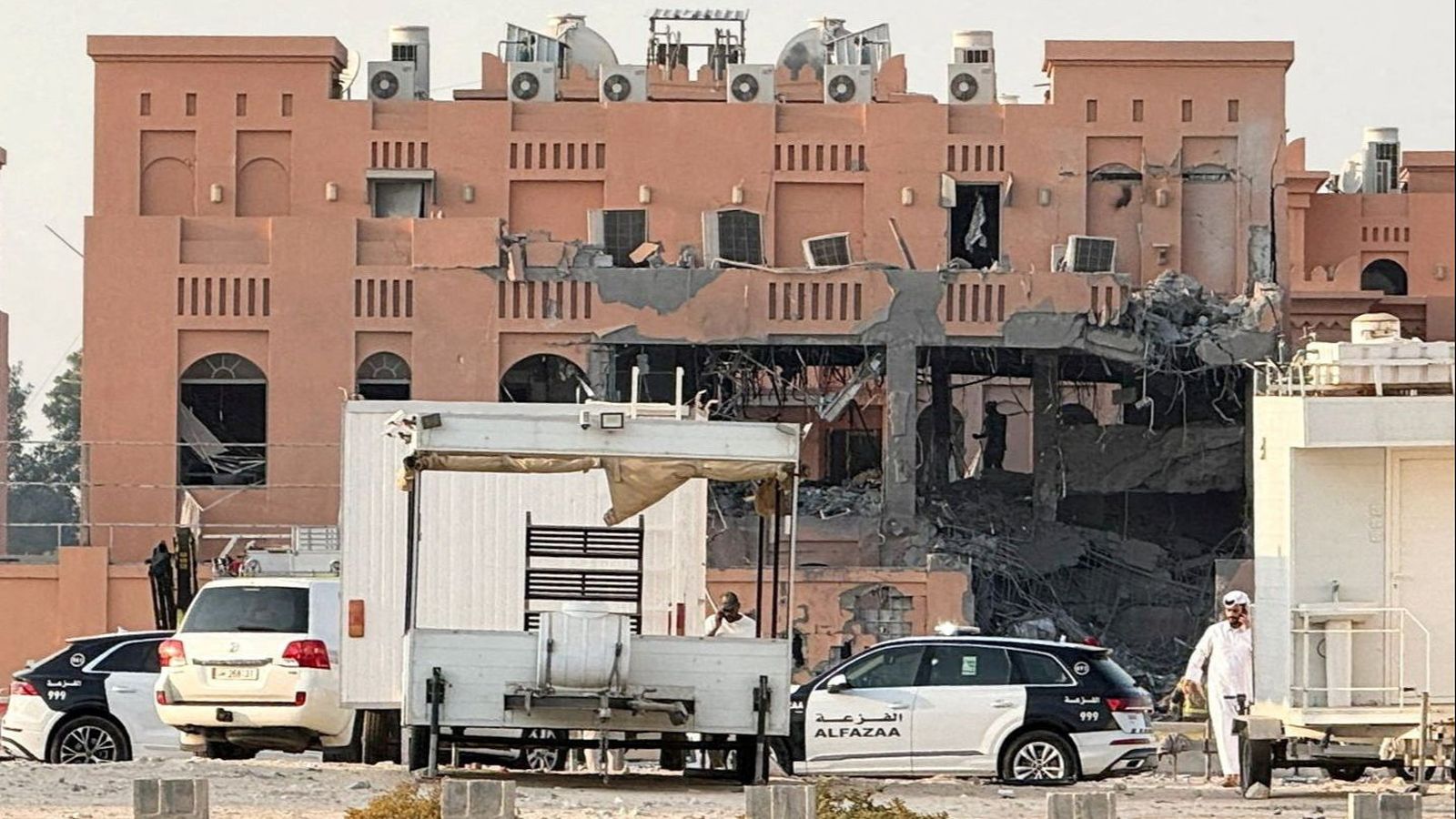 Edifici danyat per l'atac israelià a Doha