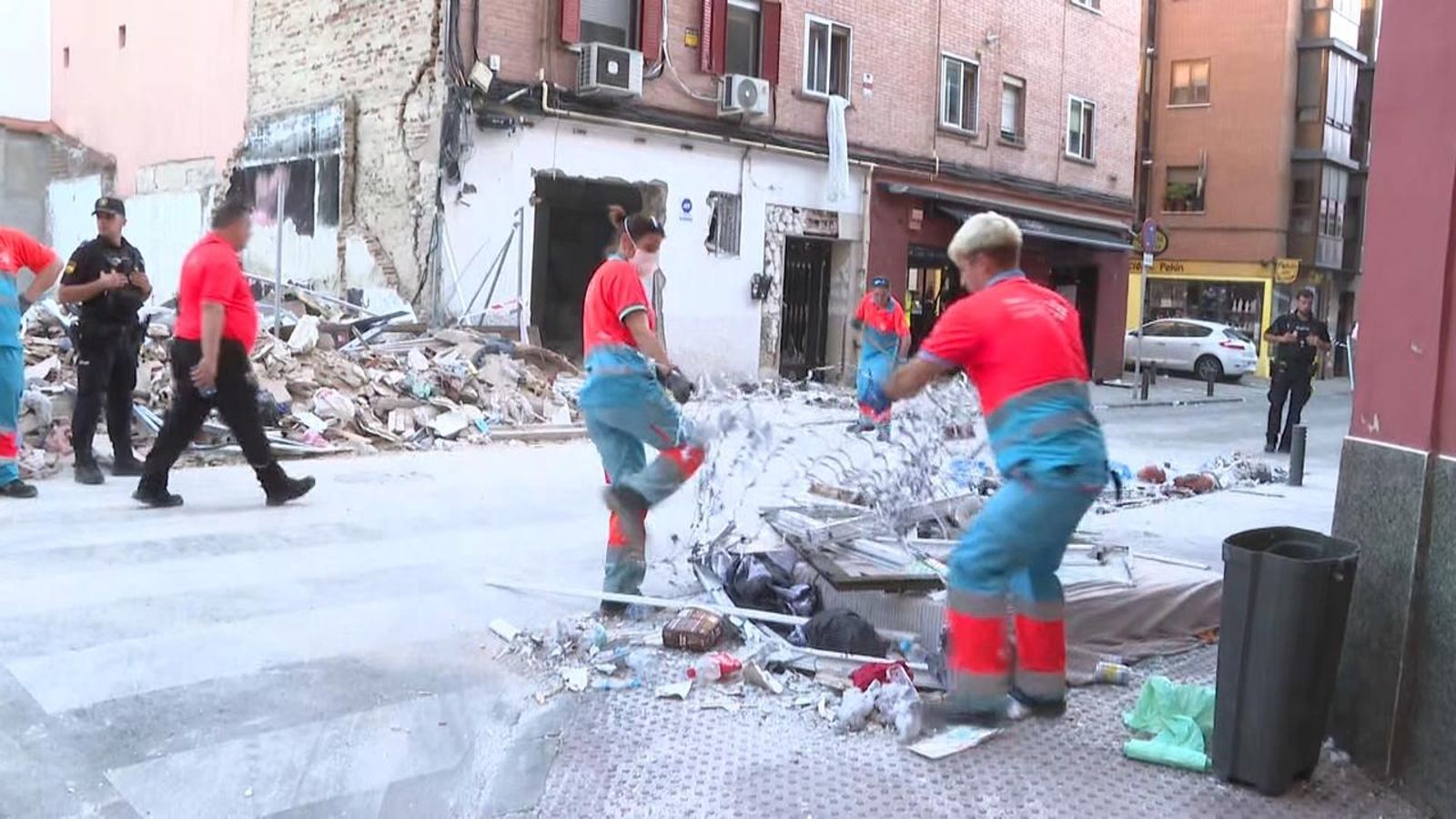 Estat del carrer després de l'explosió explosio madrid
