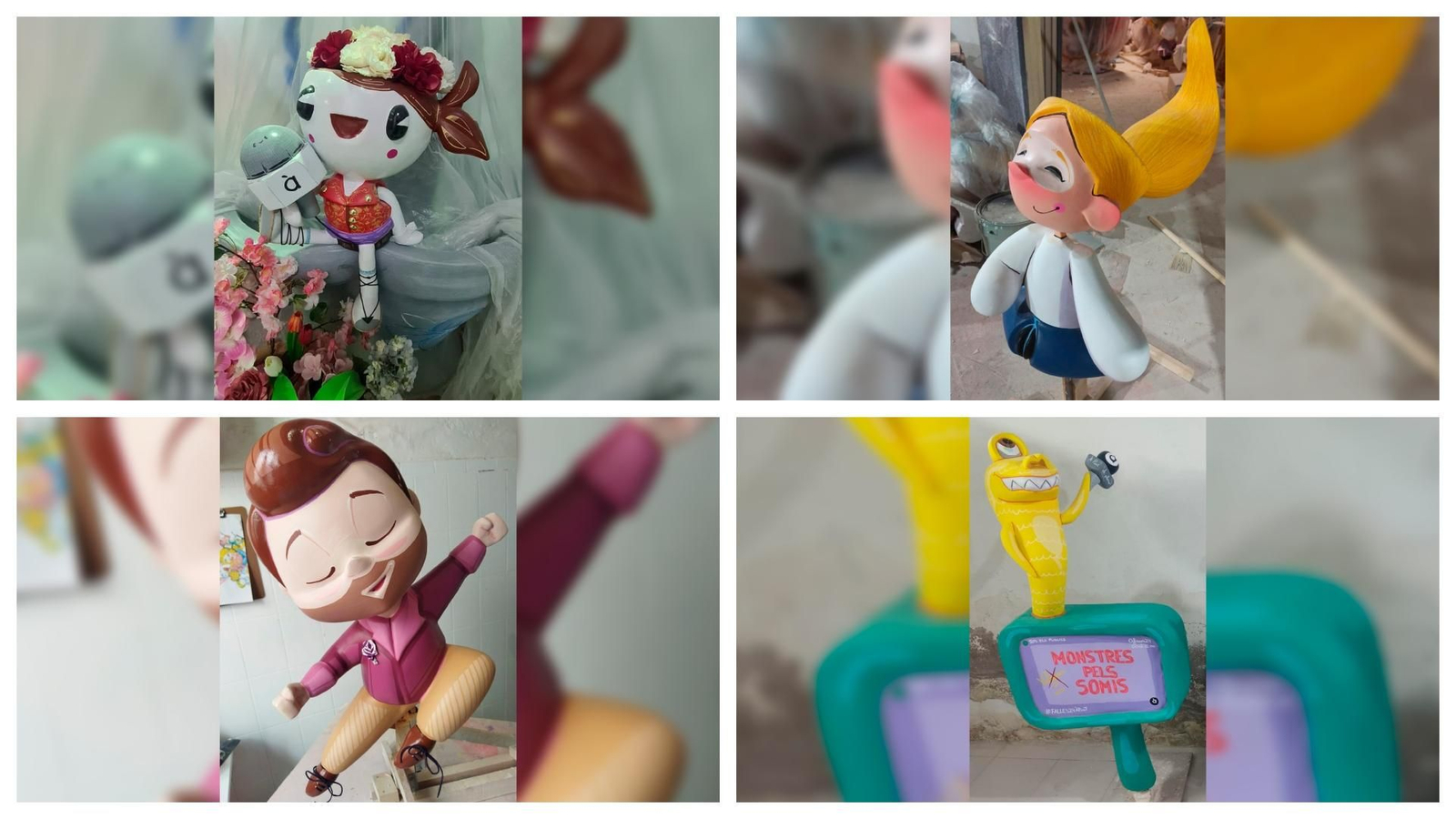 Ninots de les falles candidates als premis de La Colla de 2024