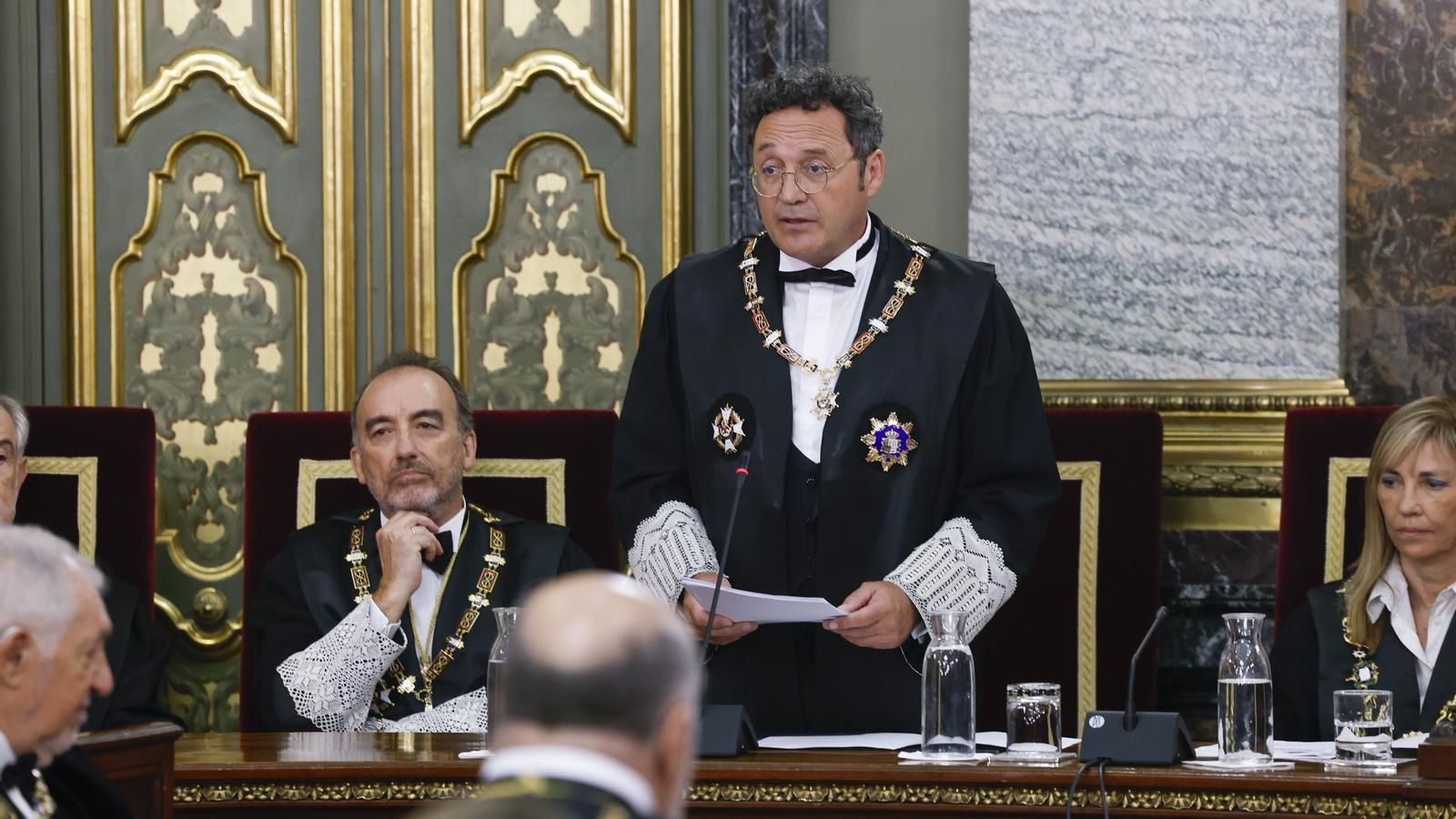 El fiscal general de l'Estat, Álvaro García Ortiz, en l'acte d'obertura de l'any judicial / J.J. Guillén (EFE)
