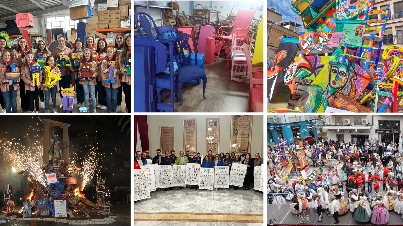 L'Estoreta Velleta, els cartells amb pictogrames i la visita de cortesia a les falles de Sueca