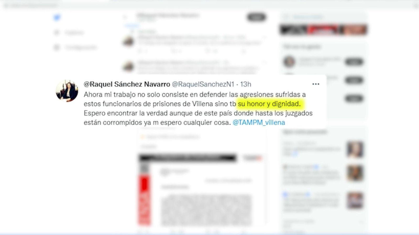 Tuit de, Raquel Sánchez, advocada de l'associació "El teu abandó em pot matar"