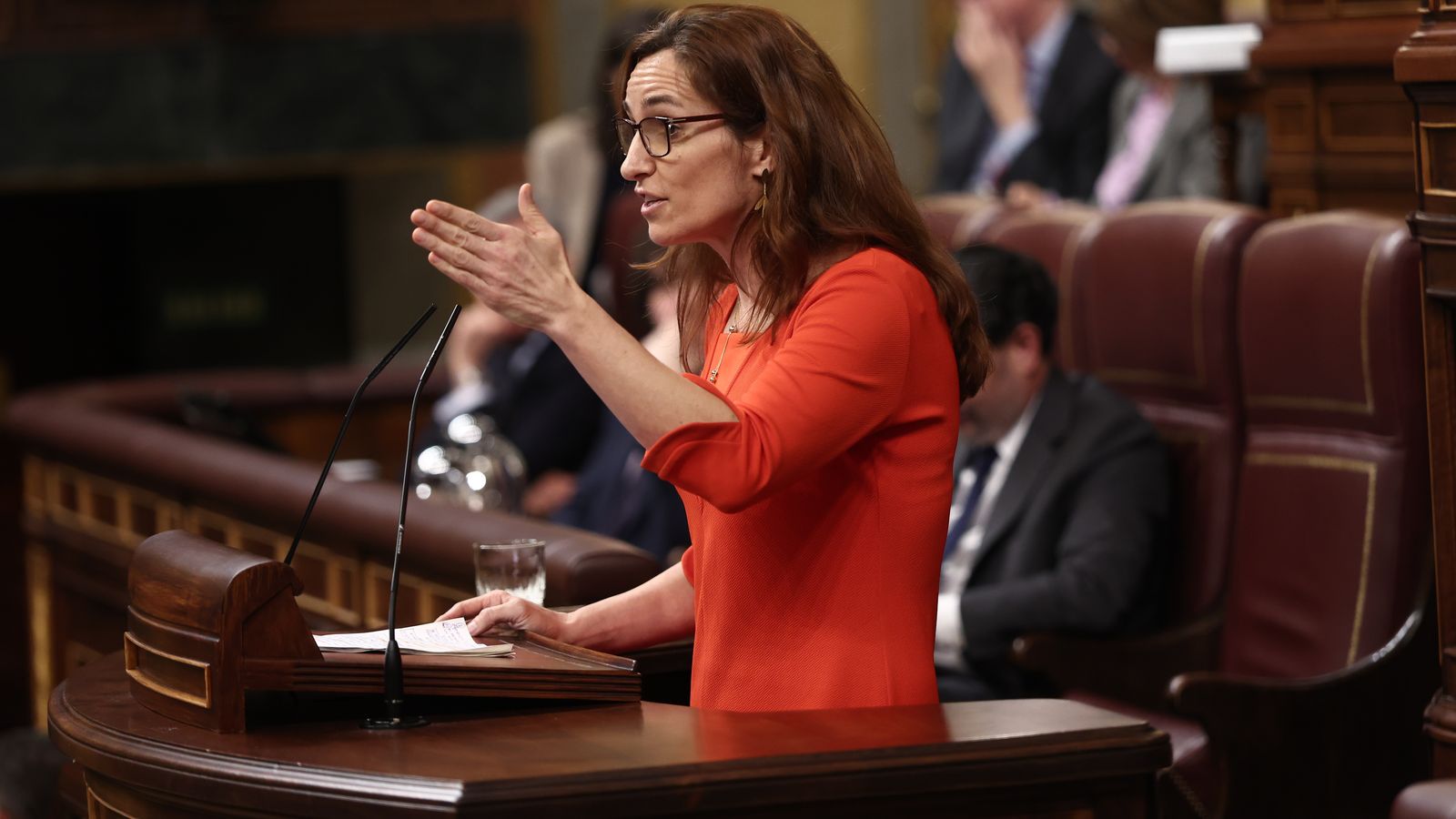 Mónica García, ministra de Sanitat, este dijous