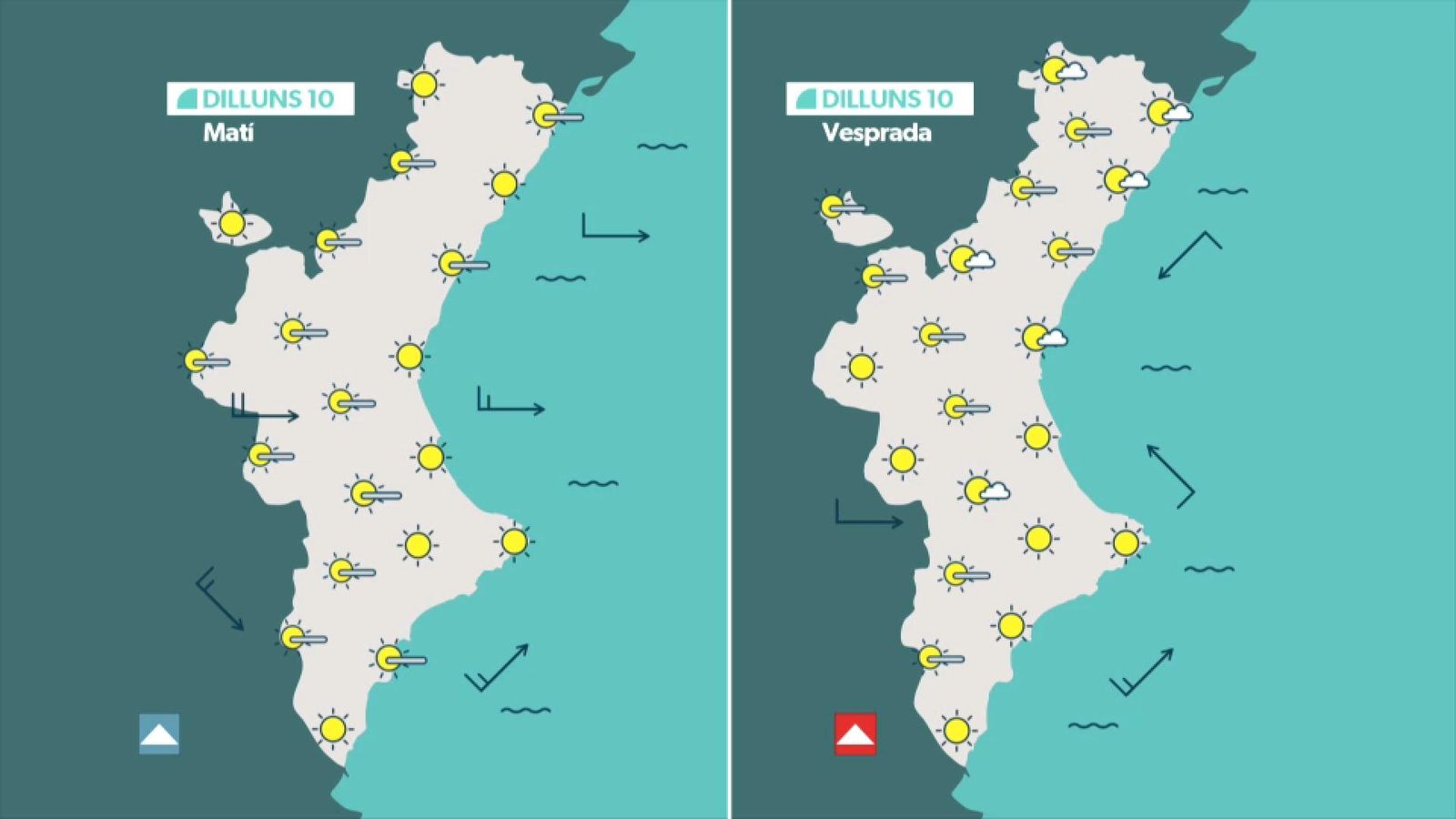 La previsió dilluns 10 novembre