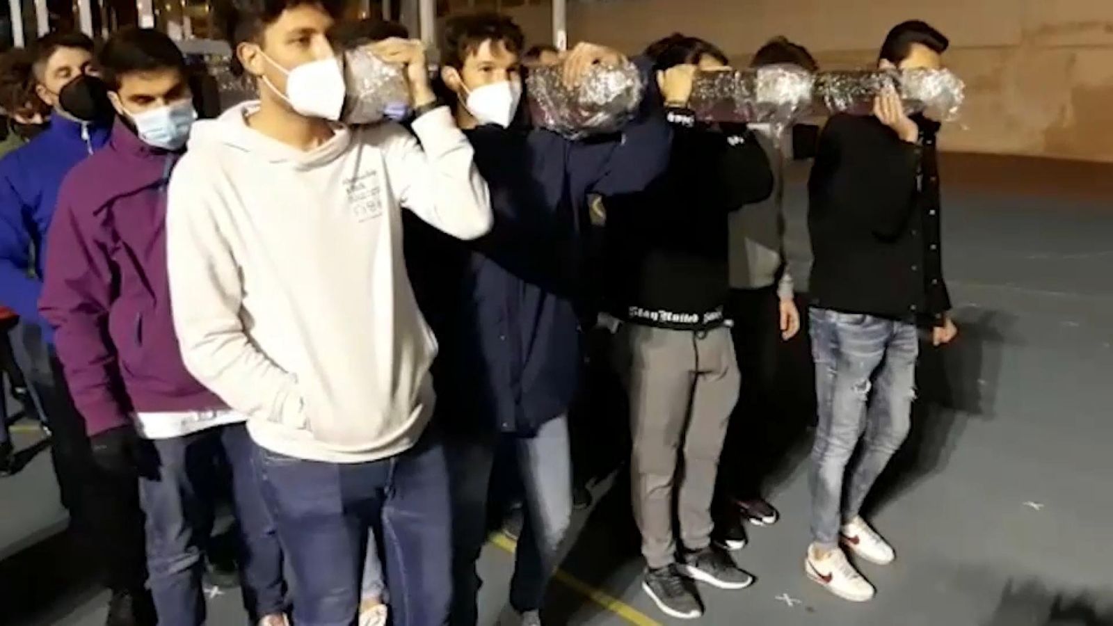 Un assaig de processó de Setmana Santa