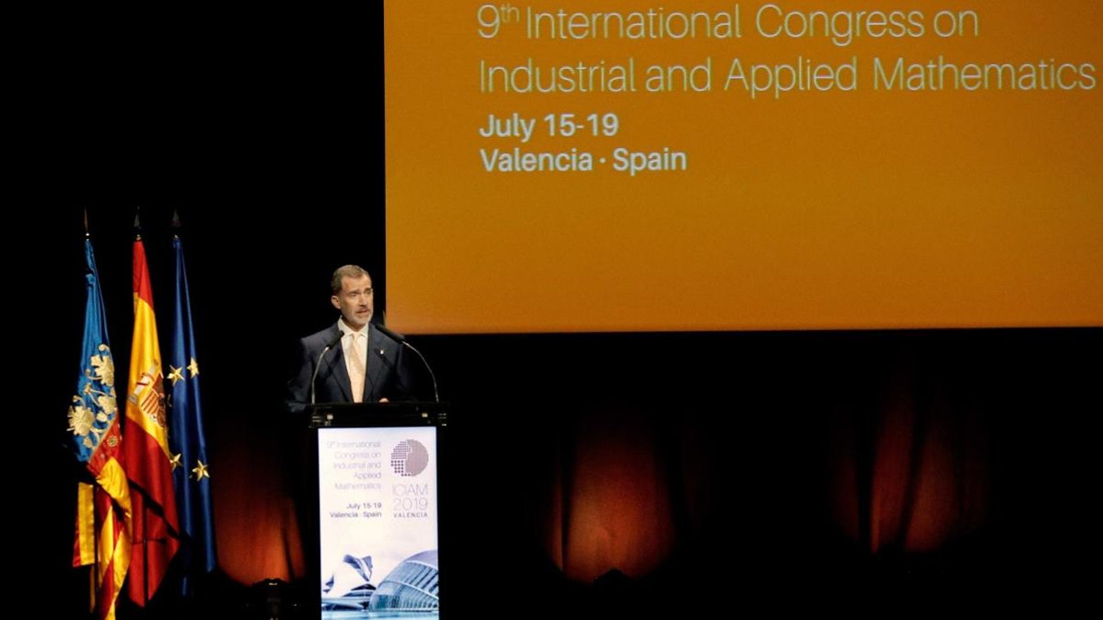 El Rei Felip VI, durant la seua intervenció al Palau de Congressos de València