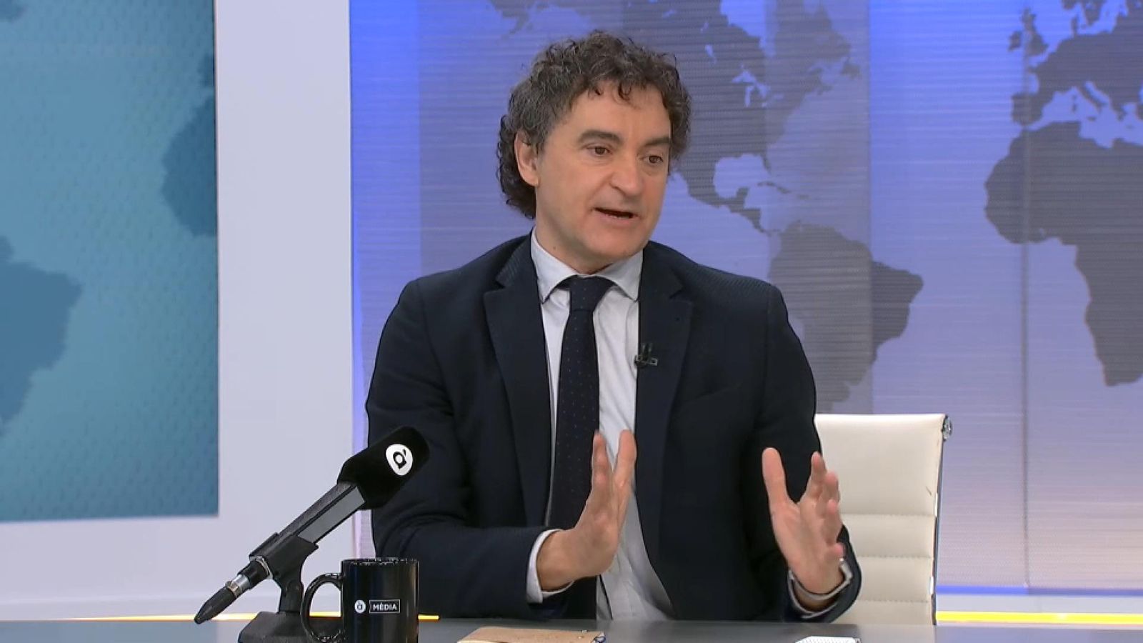 El secretari autonòmic de Turisme durant l'entrevista en 'Les Notícies del matí', aquest divendres