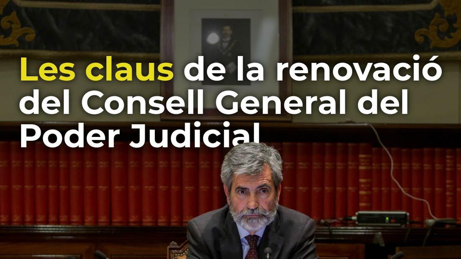 El president del CGPJ, Carlos Lesmes, presideix un ple de l'organ en una imatge d'arxiu