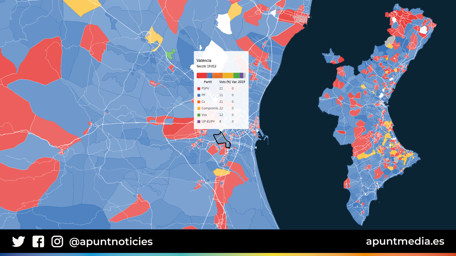 Els resultats de les eleccions a les Corts