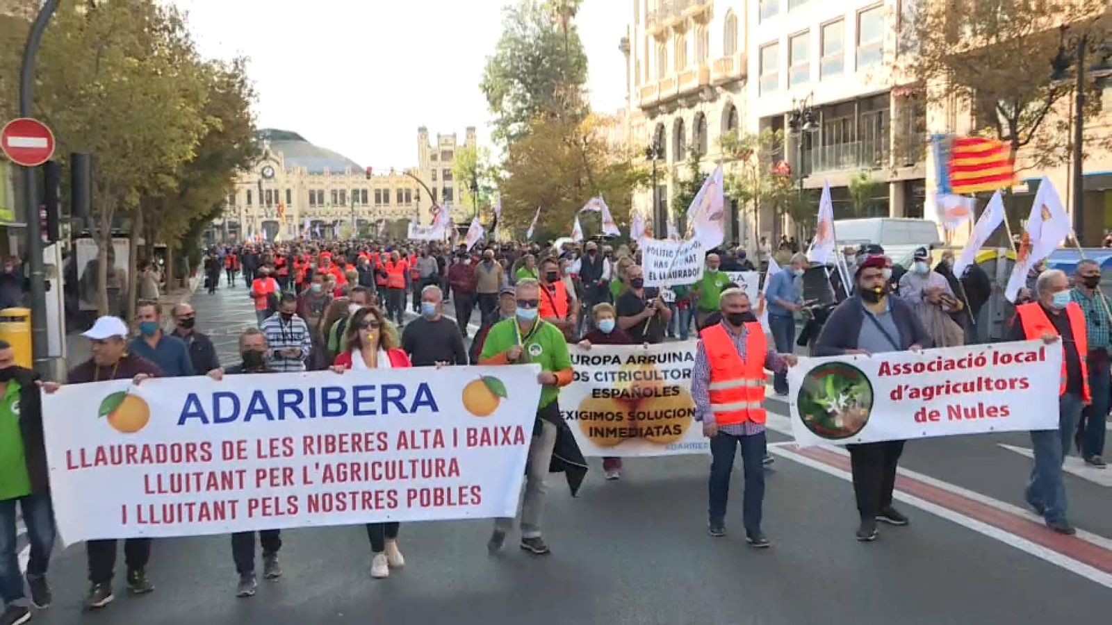 La manifestació ha recorregut diversos carrers del centre de València