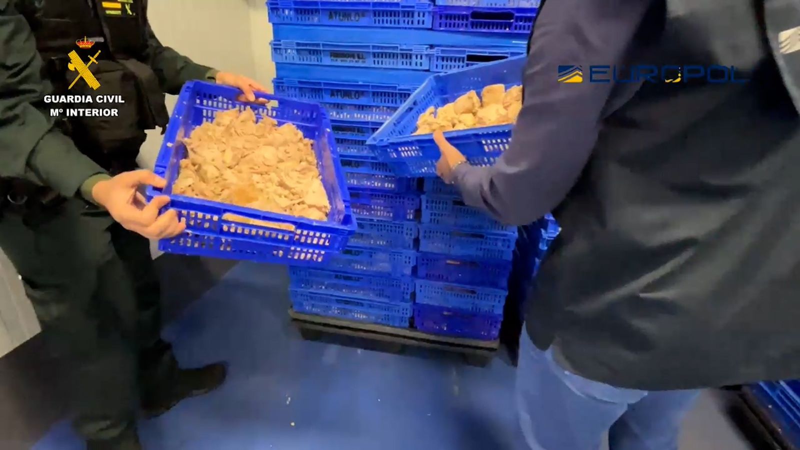 Agents de la Guàrdia Civil, durant un dels escorcolls del macrooperatiu