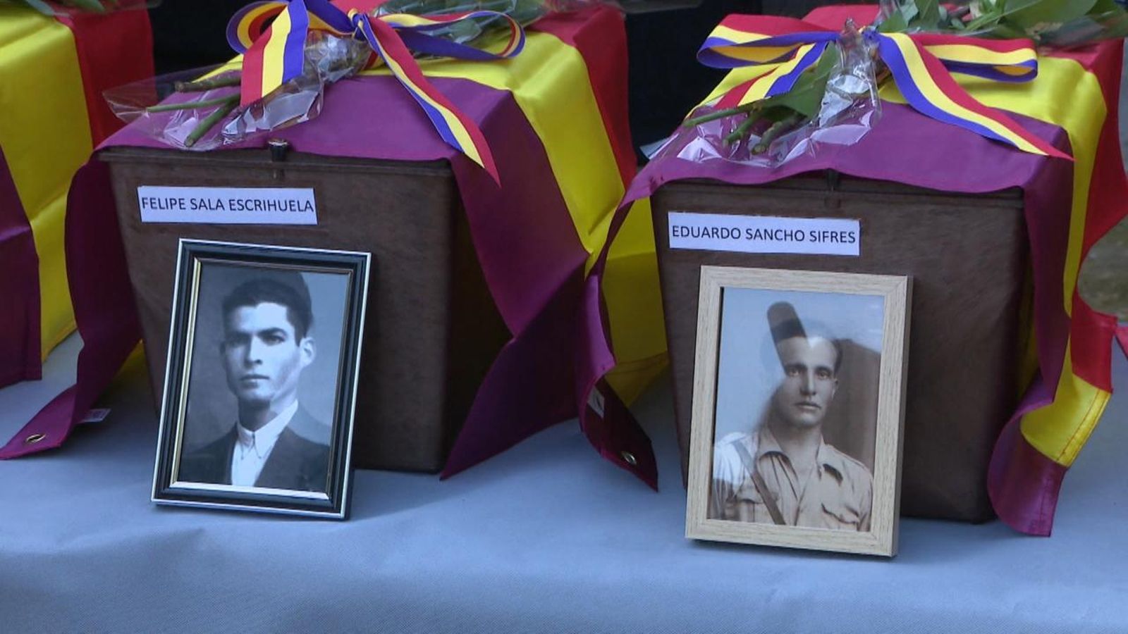 Fotografies de dues de les víctimes de les fosses de Paterna