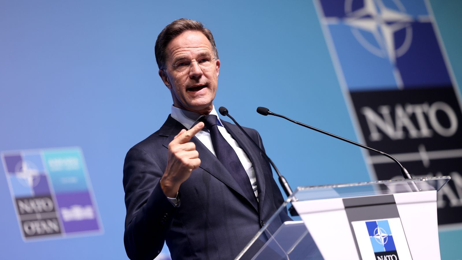 El secretari general de l'OTAN, Mark Rutte, durant la roda de premsa prèvia a la cimera de l'Aliança del 2026, que es celebra a Ankara (Turquia)