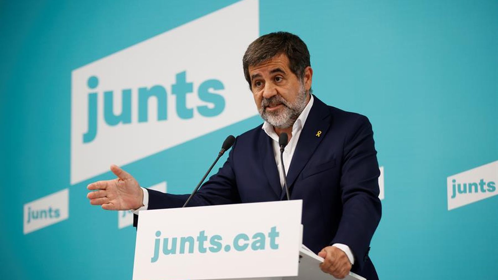 El secretari general de Junts, Jordi Sànchez, en roda de premsa