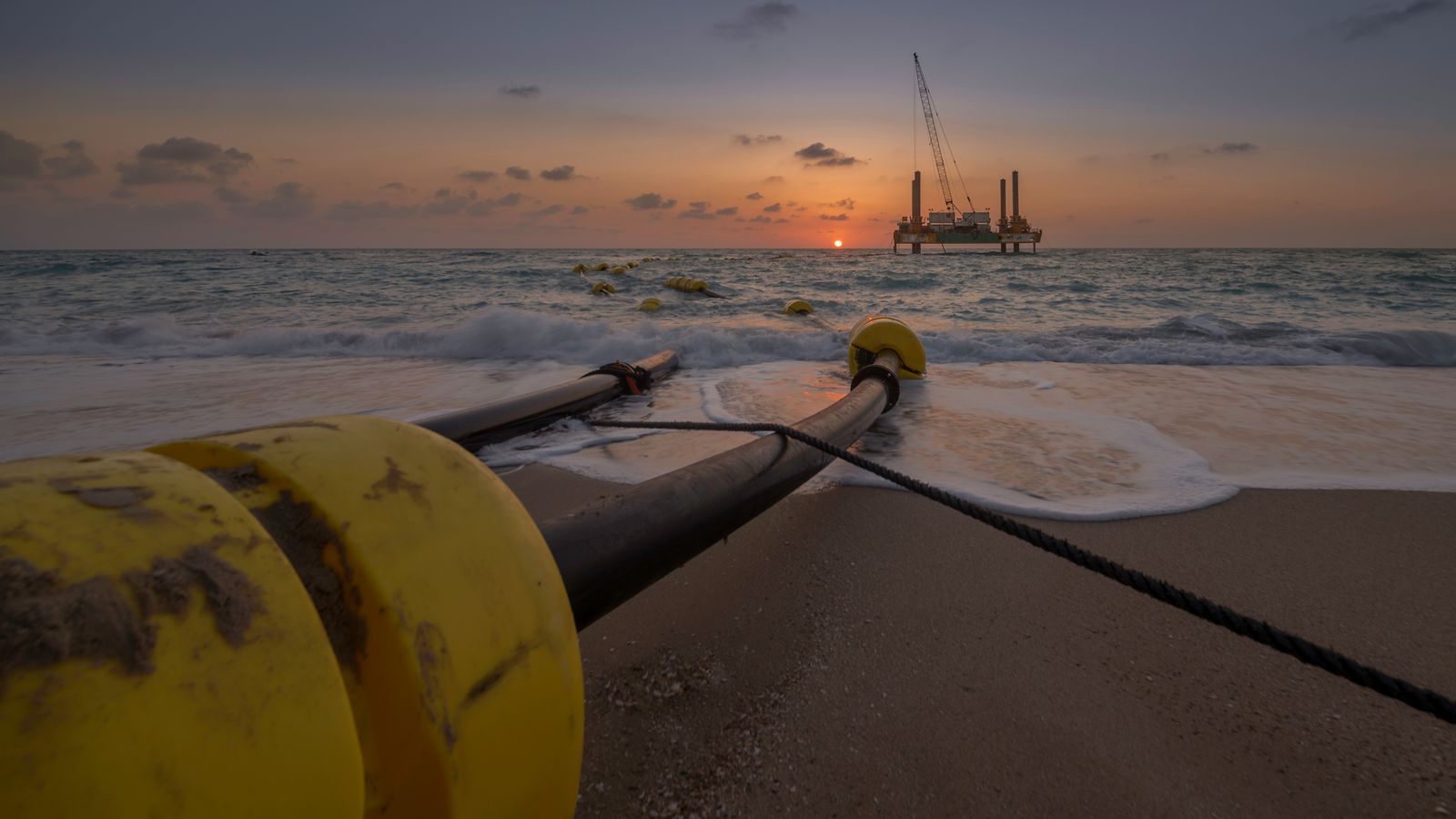 Plataforma d'extracció de gas a Israel