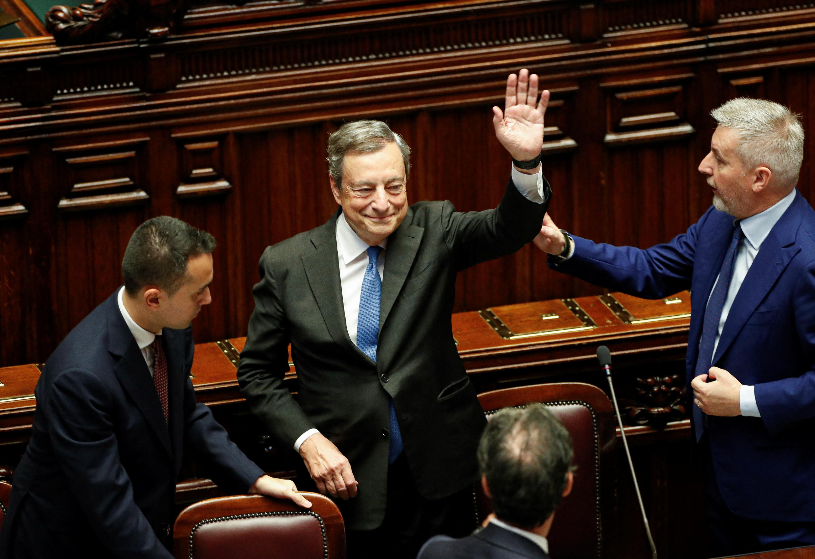 Draghi, aquest dijous en el Parlament italià Draghi, aquest dijous en el parlament italià