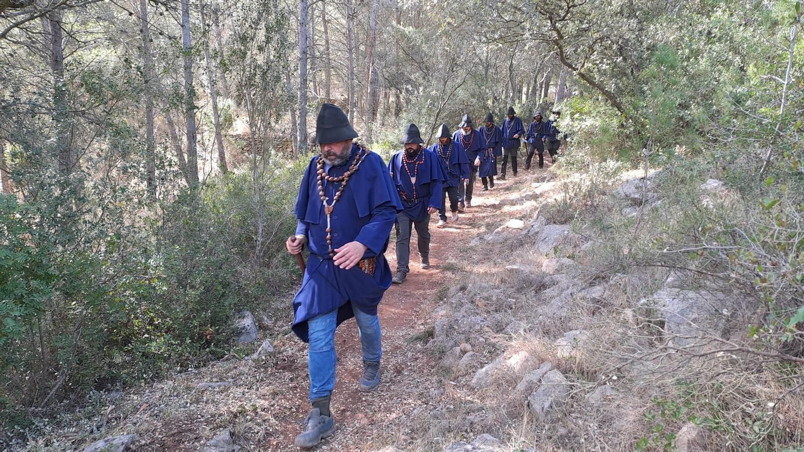 Processó penitencial dels pelegrins de Les Useres, al seu pas per Xodos