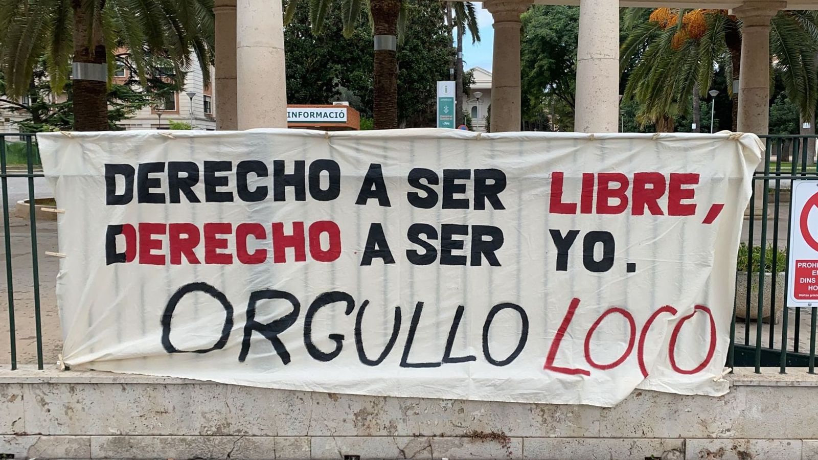 Pancarta reivindicativa de l'orgull boig