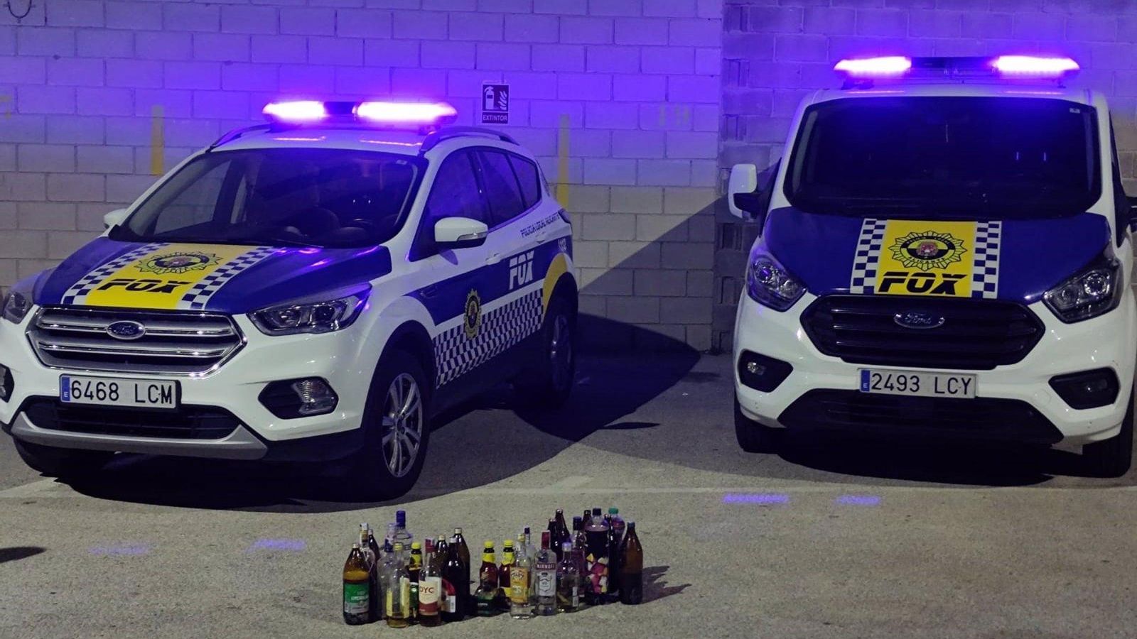 Un dels decomissos d'alcohol de la Policia Local d'Alacant el cap de setmana