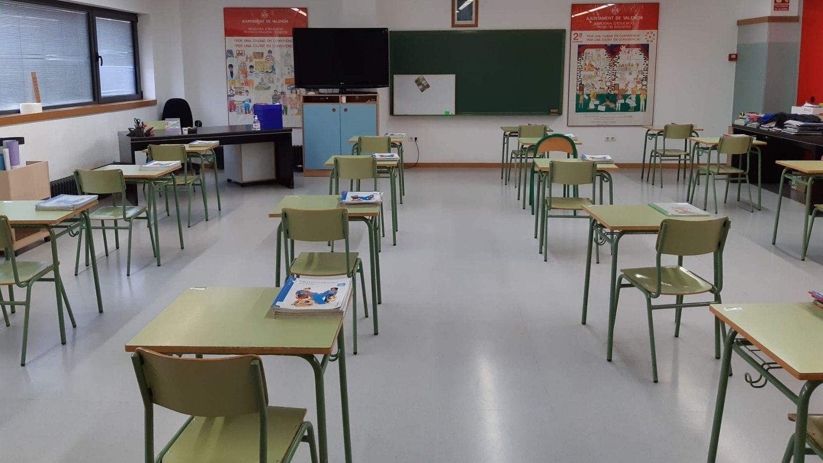 Una classe d'un centre educatiu de València en una imatge d'arxiu