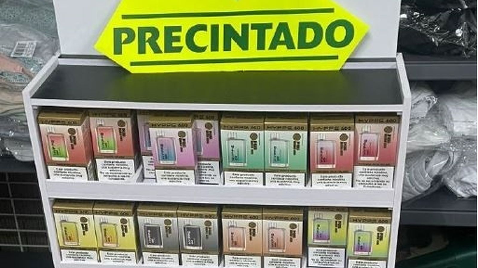 Part dels vapejadors immobilitzats per incomplir la normativa