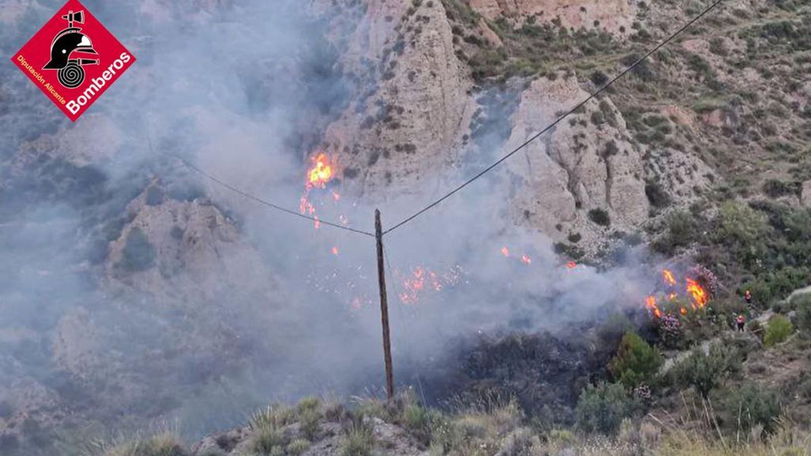 Incendi que va afectar a la serra Gelada a Benidorm