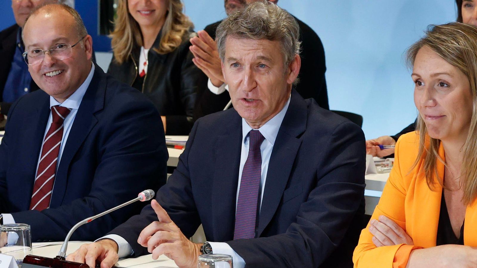 Declaracions del president del PP, Alberto Núñez Feijóo, després de l'anunci de dimissió de Carlos Mázón