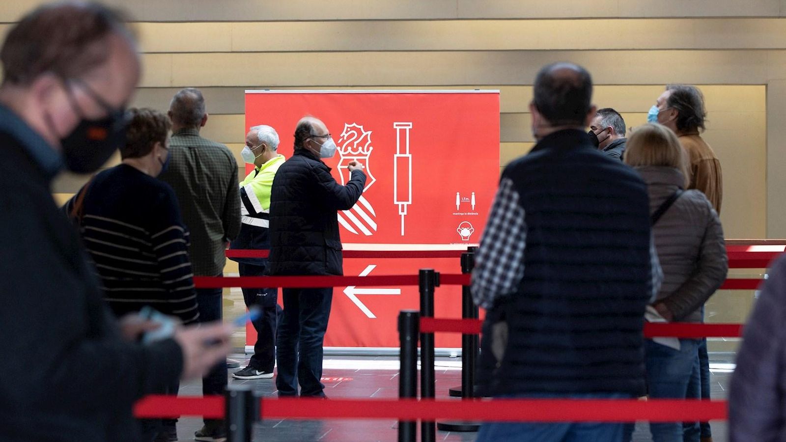 Imatge de la vacunació massiva a Castelló